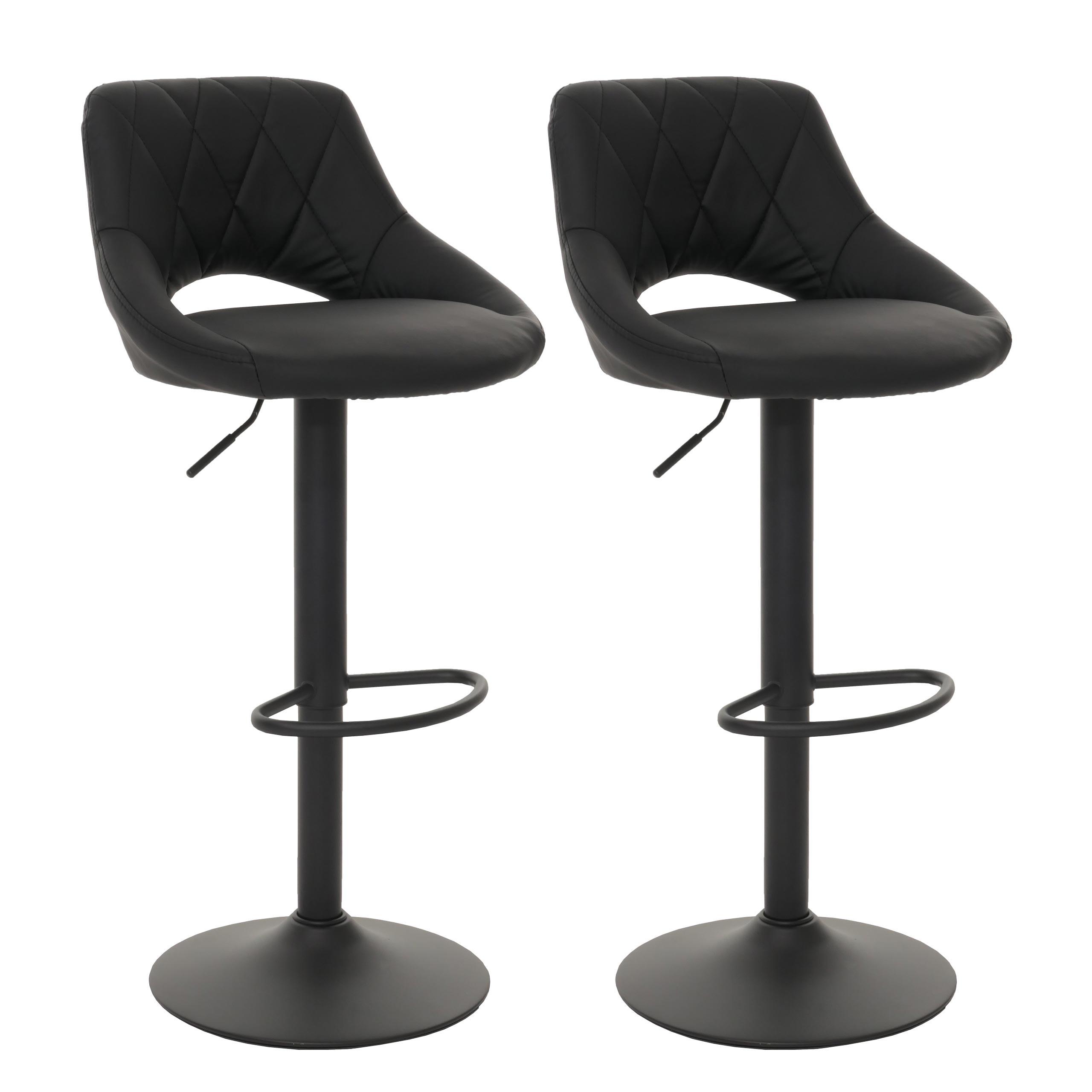 BARHOCKER Schwarz 2er-Set - Schwarz, Textil (47/107/44cm) - MCW