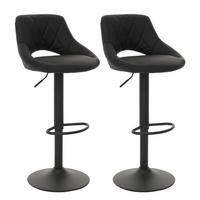BARHOCKER Schwarz 2er-Set - Schwarz, Textil (47/107/44cm) - MCW