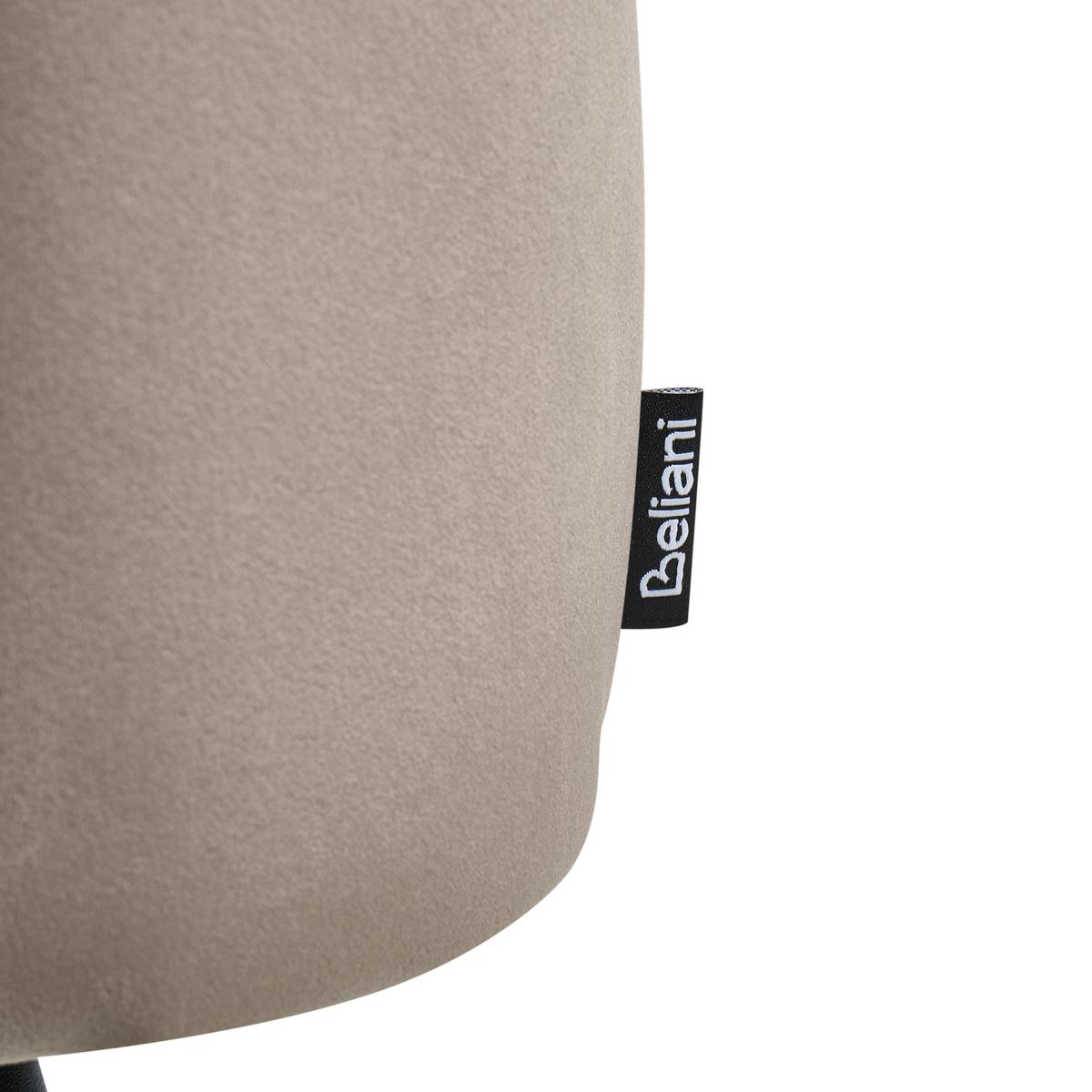 ESSZIMMERSTUHL 2er-Set Samtstoff Taupe Sanilac - Taupe, Textil (54/76/50cm) - Beliani