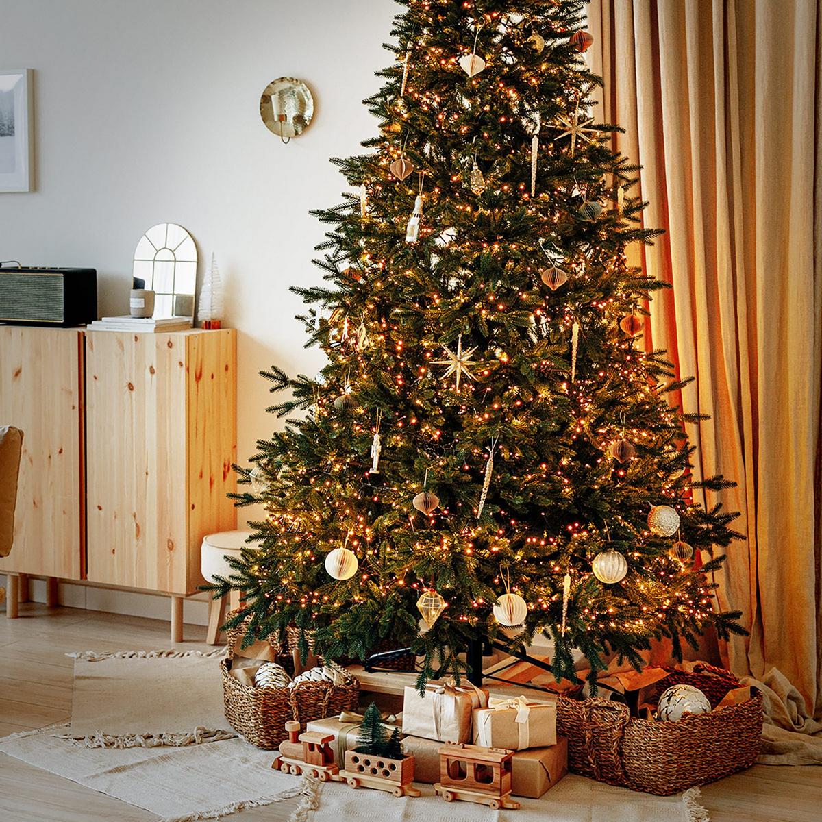 LED LICHTERKETTE 11m Warmweiß - Schwarz, Kunststoff (1400cm) - ECD-Germany