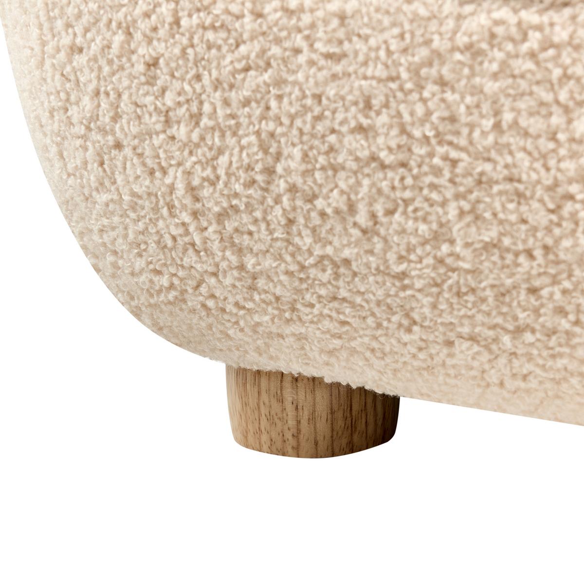KINDERSESSEL Bouclé Beige Hem - Beige, Textil (64/55/55cm) - Beliani