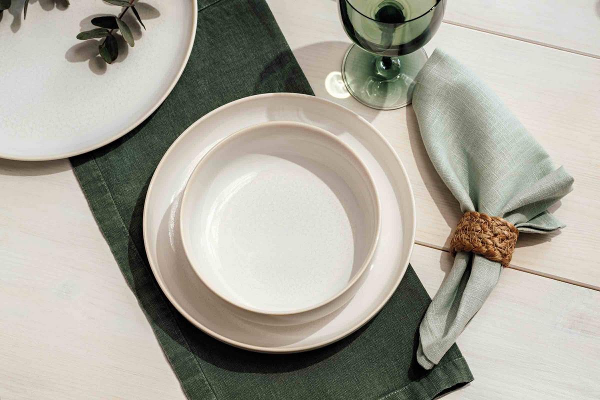 TAFEL-SET Crafted Cotton beige 4-tlg. - Beige, Keramik (2/2/2cm) - like.Villeroy & Boch