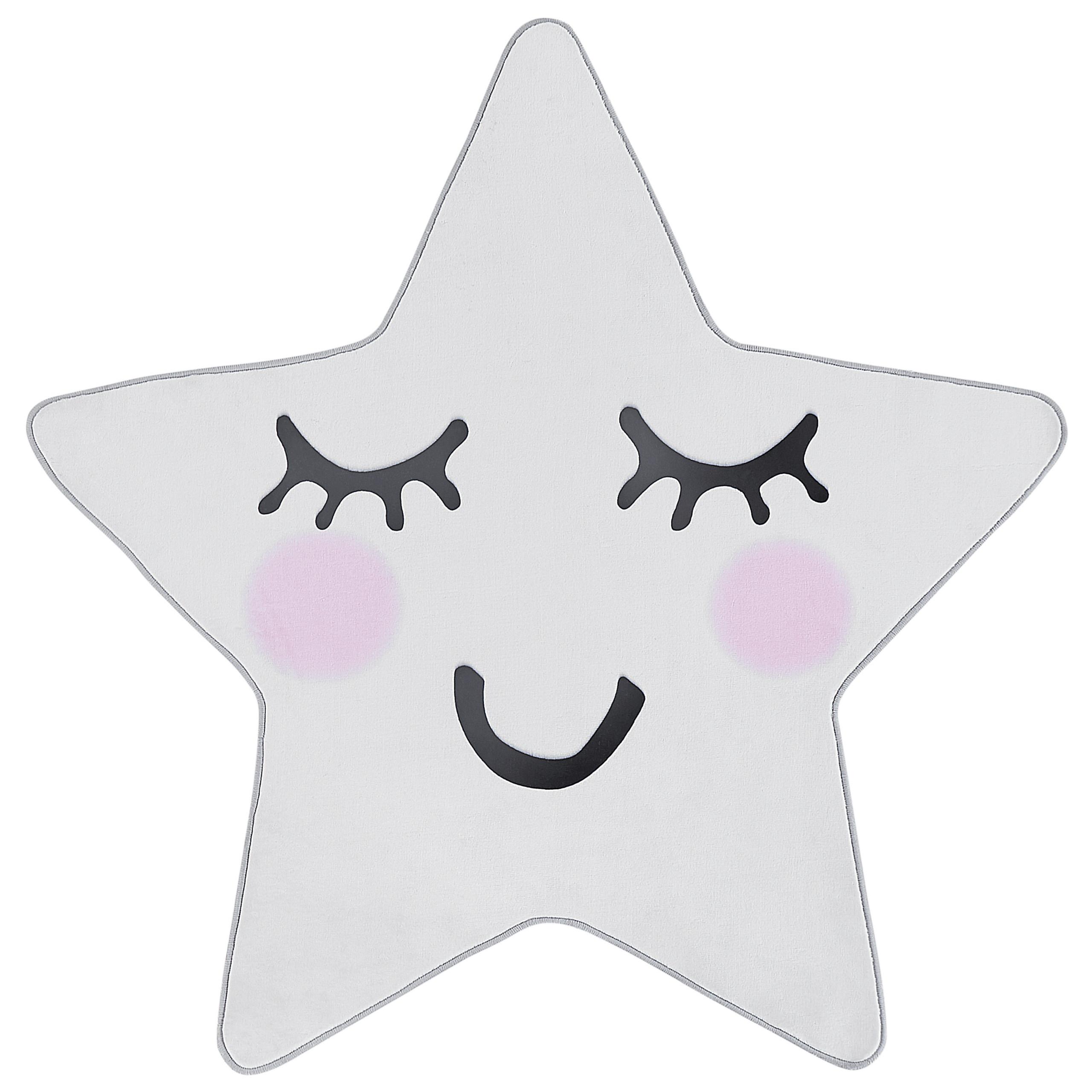 KINDERTEPPICH Sirius 120/120 cm - Weiß, Kunststoff (120/120cm) - Beliani