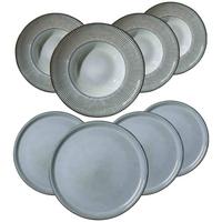 PIZZA & PASTA SET Salerno grau 8-tlg. - Grau, Keramik (2/2/2cm) - Ritzenhoff Breker