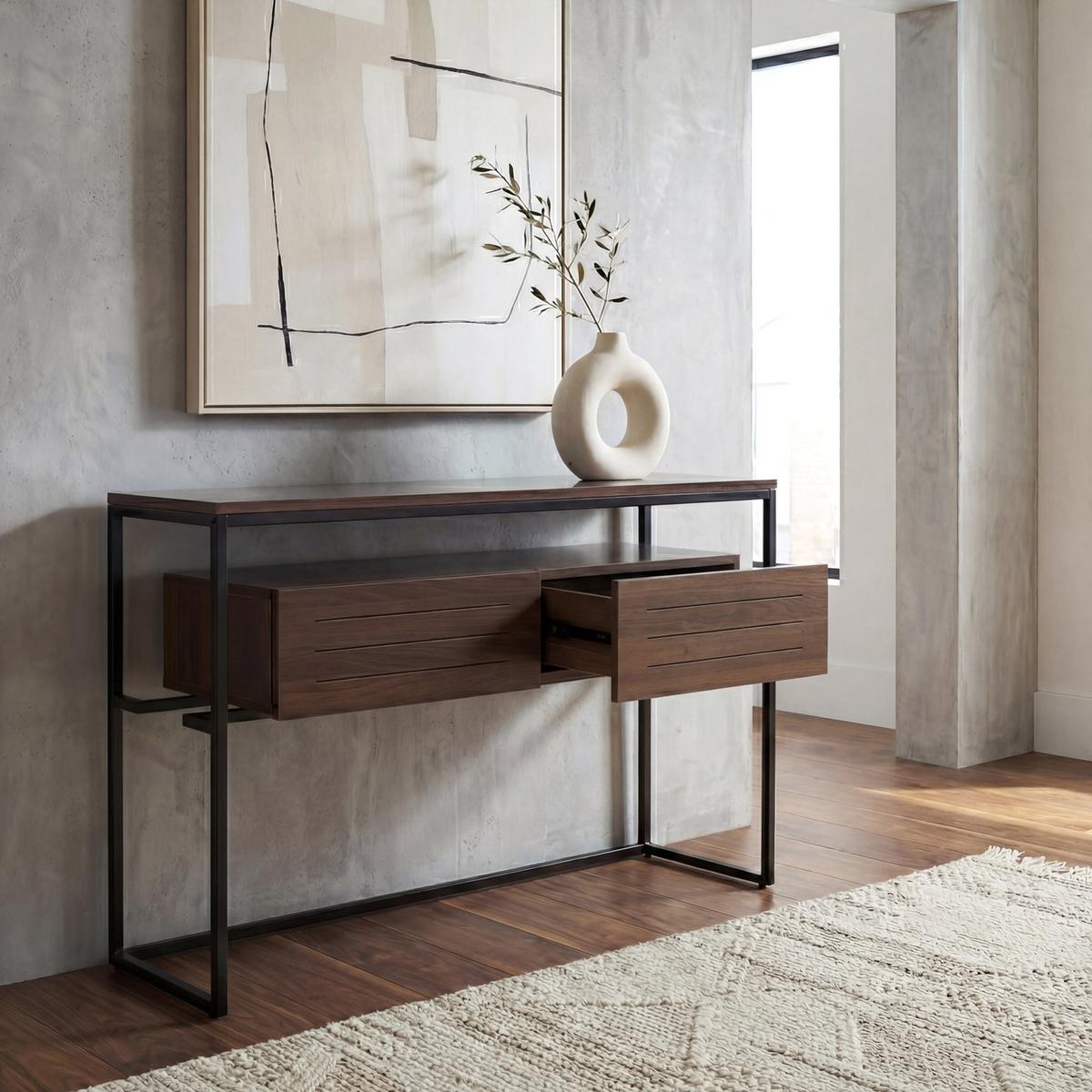 KONSOLENTISCH rechteck Braun - Braun, Holz (40/120/80cm) - MCW