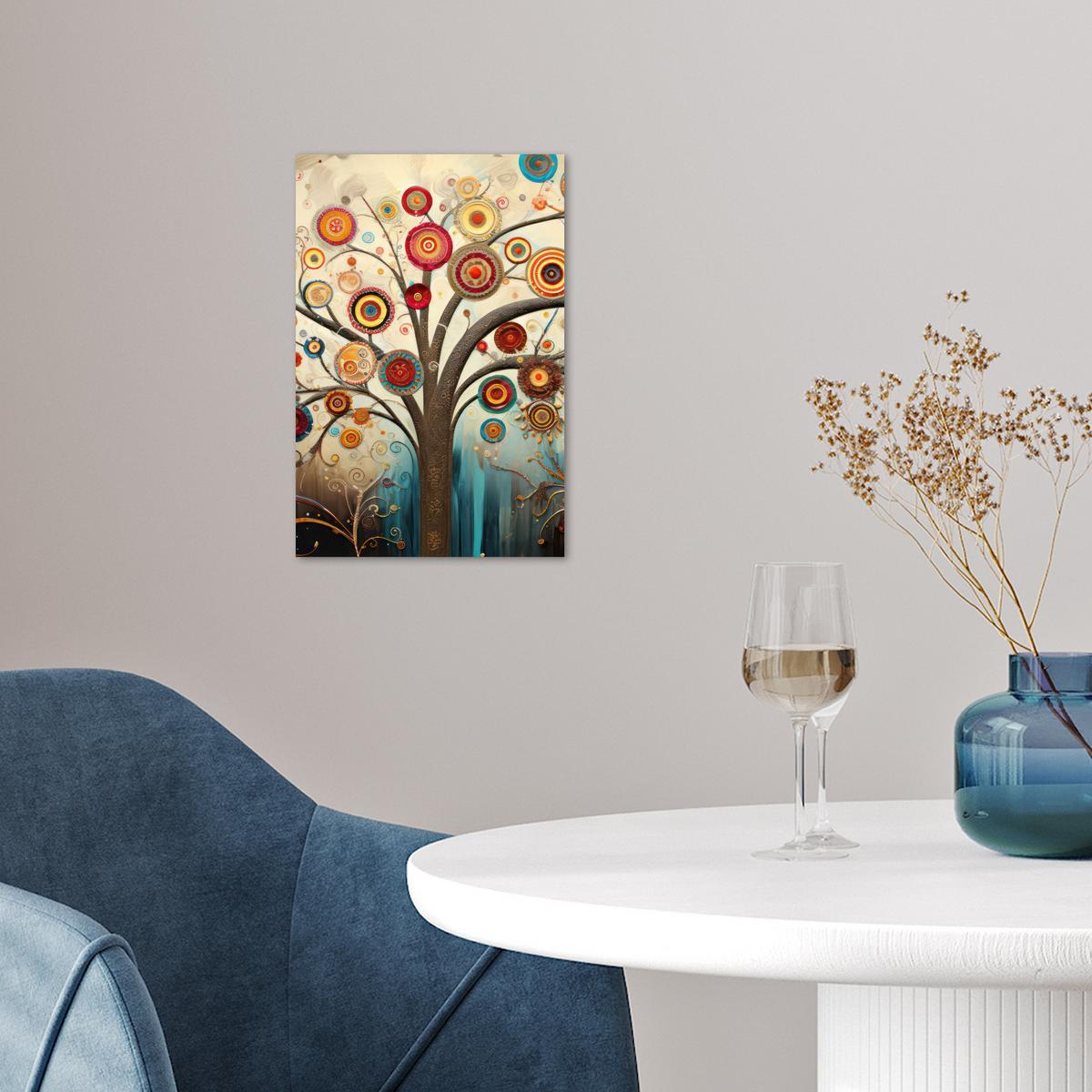 POSTER Baum - Baum des Lebens - Farbe Room Decor 20x30 cm - Braun, Papier (20/30/0.1cm) - MuchoWow