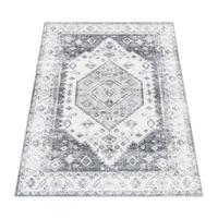 KURZFLORTEPPICH Waschbar, im Vintage-Stil, aus Polyester, Grau, 120 x 160 cm - Grau, Textil (160/120cm) - KADIMA DESIGN