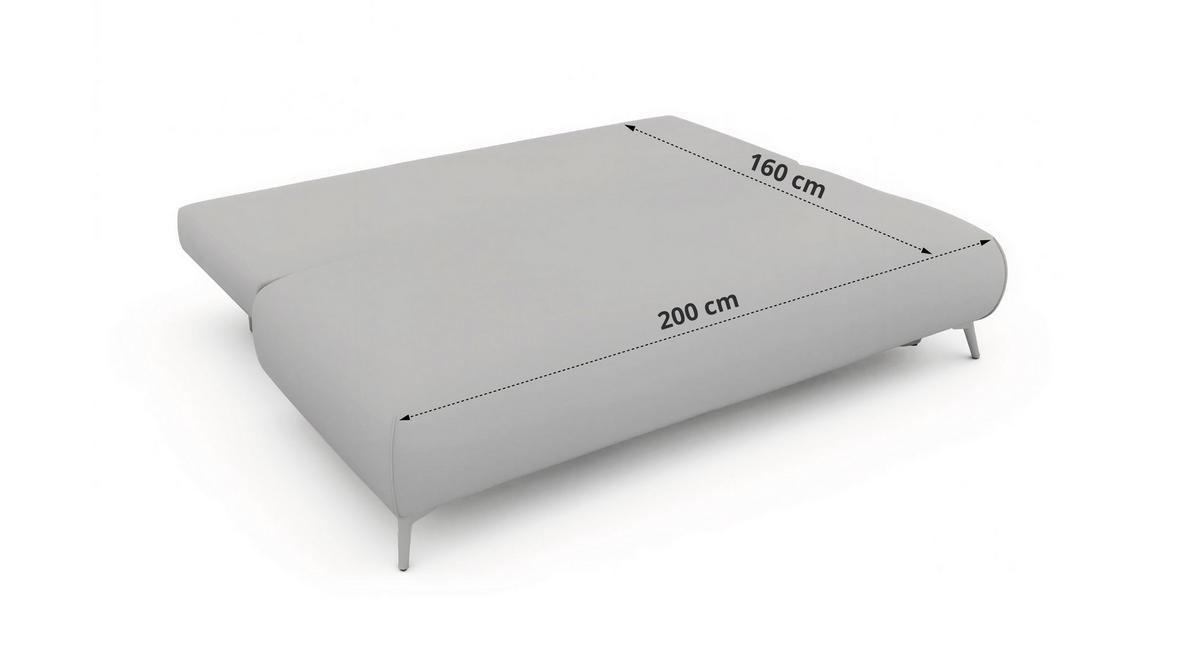 3-SITZER SOFA VIRENO - Beige Velvet - Beige/Schwarz, Textil/Metall (197/95/102cm) - MKS