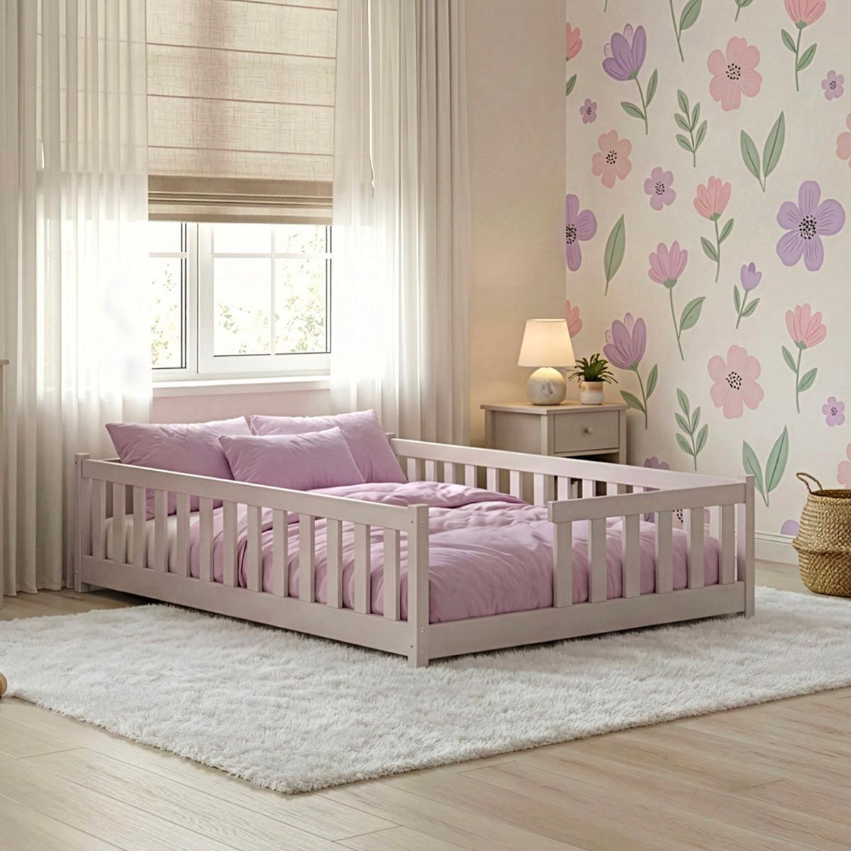 BETT 140/200 Théa Kaschmir - Beige, Holz (140/200cm) - Petits-meubles