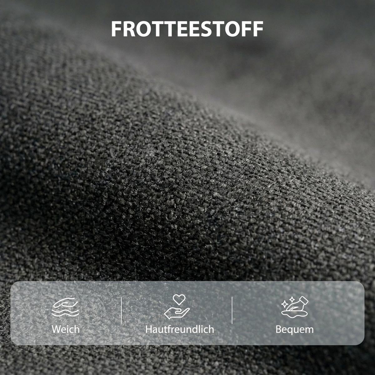 ELEKTRISCHER-AUFSTEHSESSEL Frottee 100 Polyester Grau - Grau, Textil/Metall (87/107/92cm) - HOMCOM