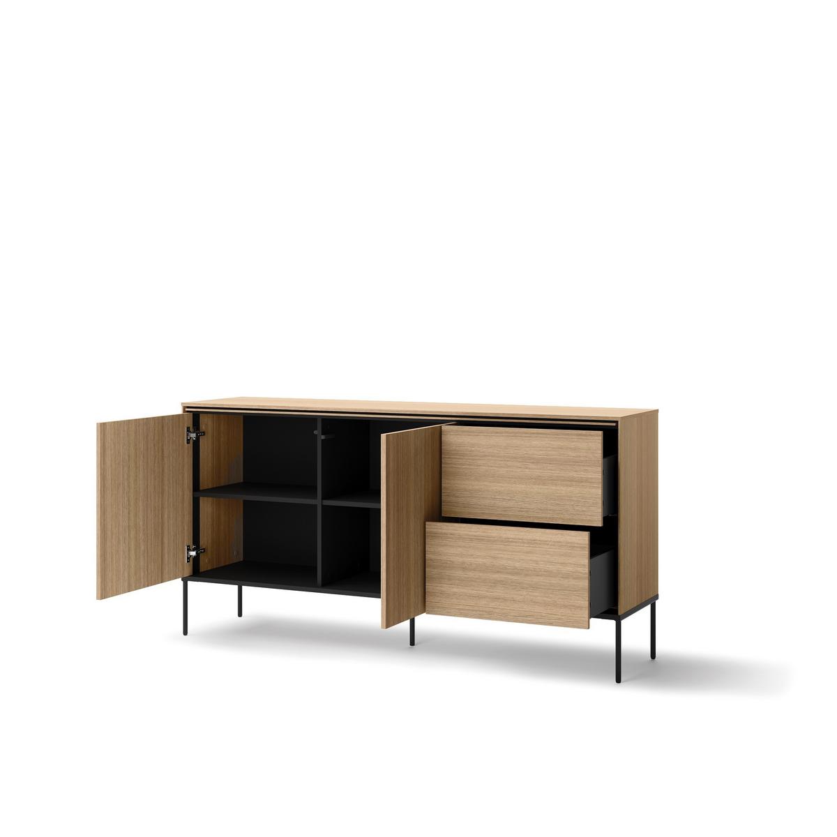 KOMMODE VISSO VI-04 Eiche linear - Eichefarben, Holzwerkstoff (167/85/41cm) - Lookway