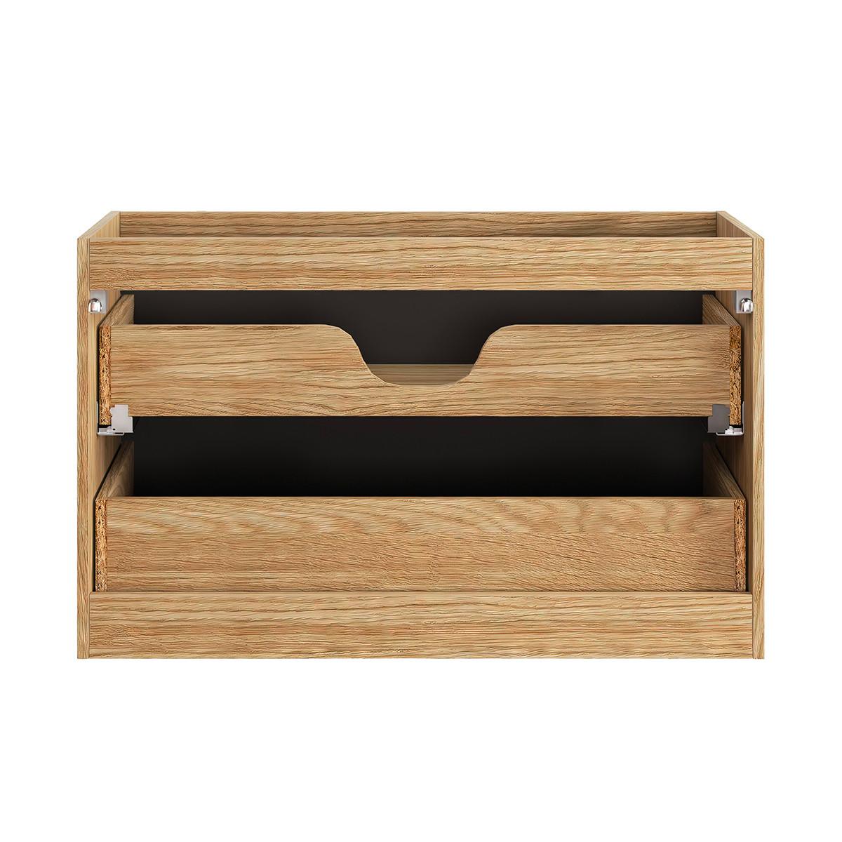 WASCHTISCH 90cm Elora Schwarz und Holz - Schwarz, Holzwerkstoff (90/57/46cm) - Petits-meubles