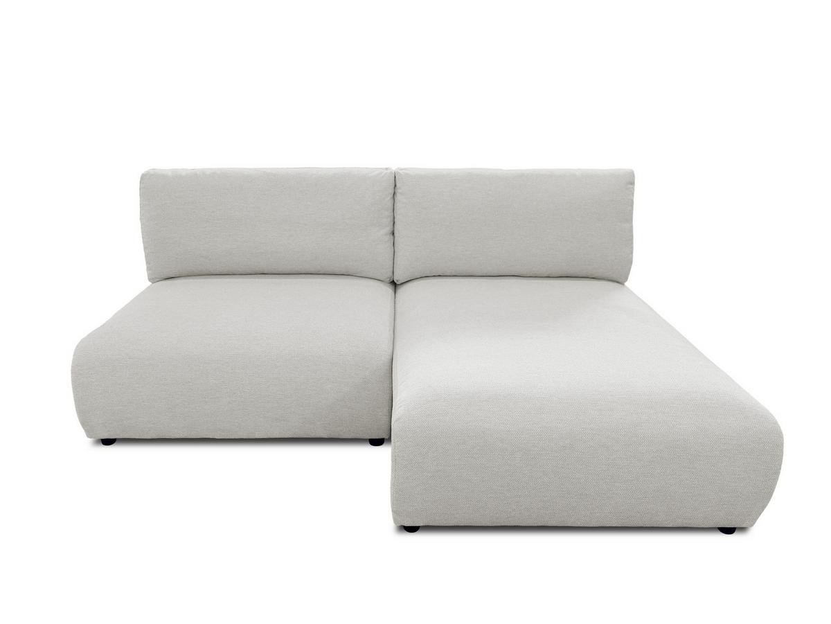 ECKSOFA Sora mit Schlaffunktion, Bettkasten und extra tiefer Komfortzone aus hochwertigem Hellgrau Strukturstoff - Hellgrau/Schwarz, Holz/Kunststoff (200/140cm) - S-Style