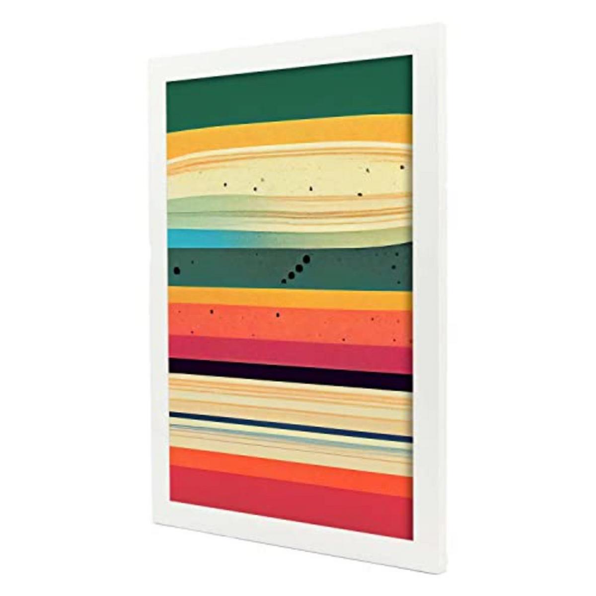 POSTER Set mit 4 Abstrakt Spiral Moderne Galaxien A3 Weißer Rahmen - Weiß, Papier (29.7/3cm) - Nacnic