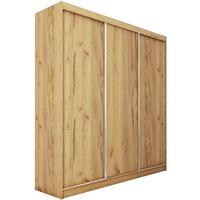 SCHWEBETÜRENSCHRANK Mario 240/216/61 eiche Artisan - Eiche Artisan, Holzwerkstoff (240/216/61cm) - Beautysofa