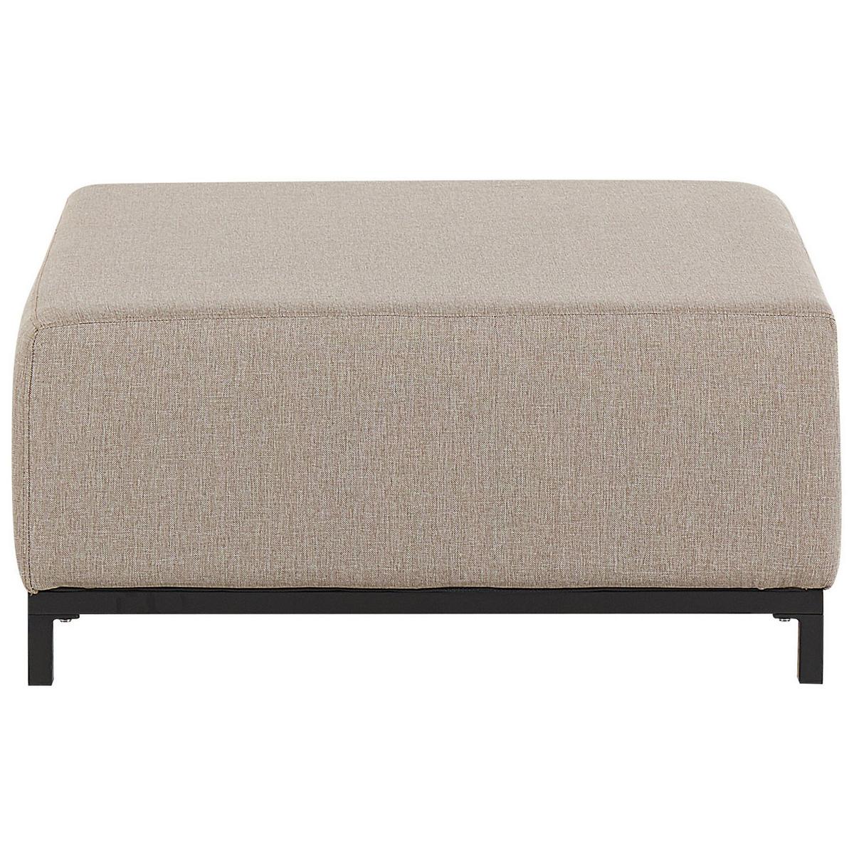 OTTOMANE Rovigo 83/83/38 cm - Beige, Kunststoff/Textil (83/38/83cm) - Beliani
