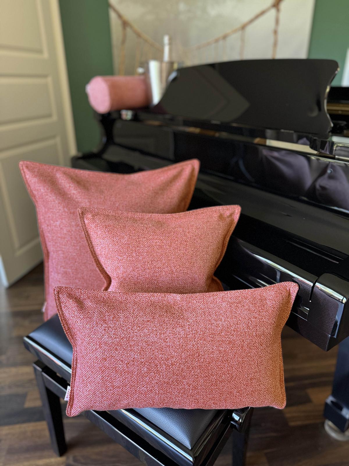 KISSENHÜLLE Bouclé cherry-rot 40/40 cm - Rot, Textil (40/40cm) - beties Heimtextil