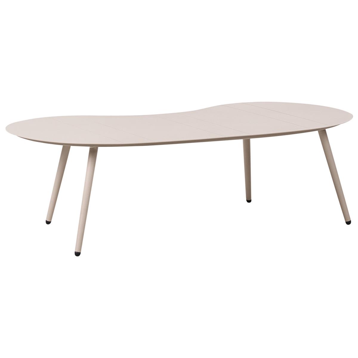 COUCHTISCH outdoor 65/130 cm Metall Beige Parori - Beige, Metall (65/130/81cm) - Beliani