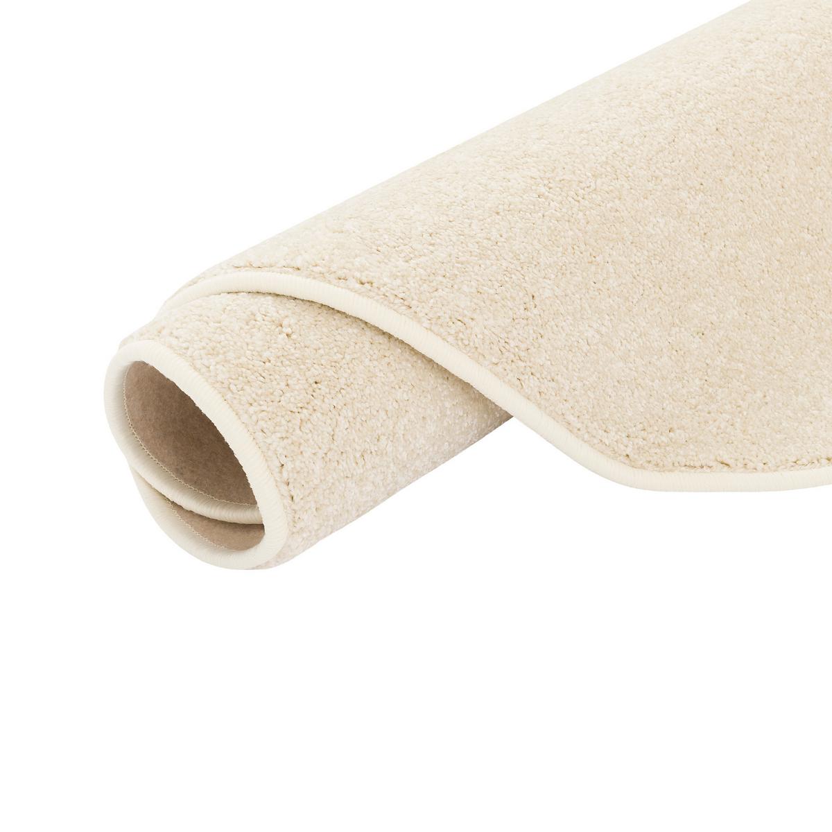 HOCHFLOR VELOURS TEPPICH LUNA RUND - Creme, Textil (200/200cm) - Snapstyle