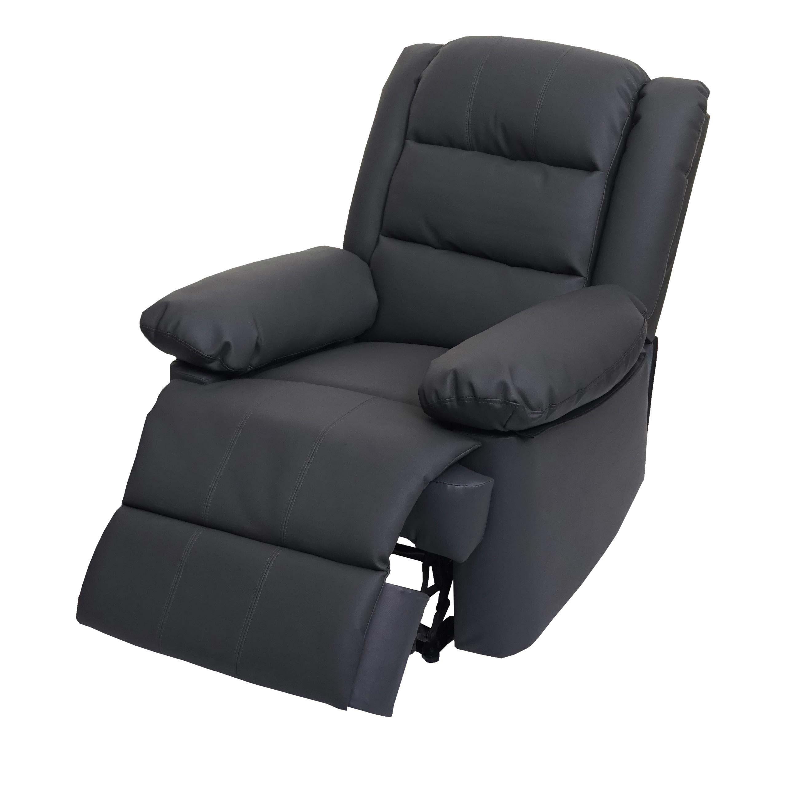 RELAXSESSEL Grau - Grau, Leder (87/101/150cm) - MCW