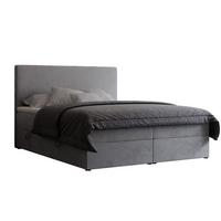 BOXBETT 200x200 cm mit Topper - Hellgrau, Holzwerkstoff/Textil (200/200cm) - Idohome
