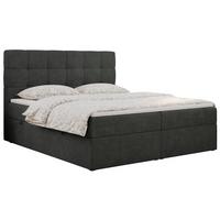 BOXBETT ERNI 140/200 - Dunkelgrau Strukture - H4 - Dunkelgrau, Holz/Textil (140/200cm) - MKS
