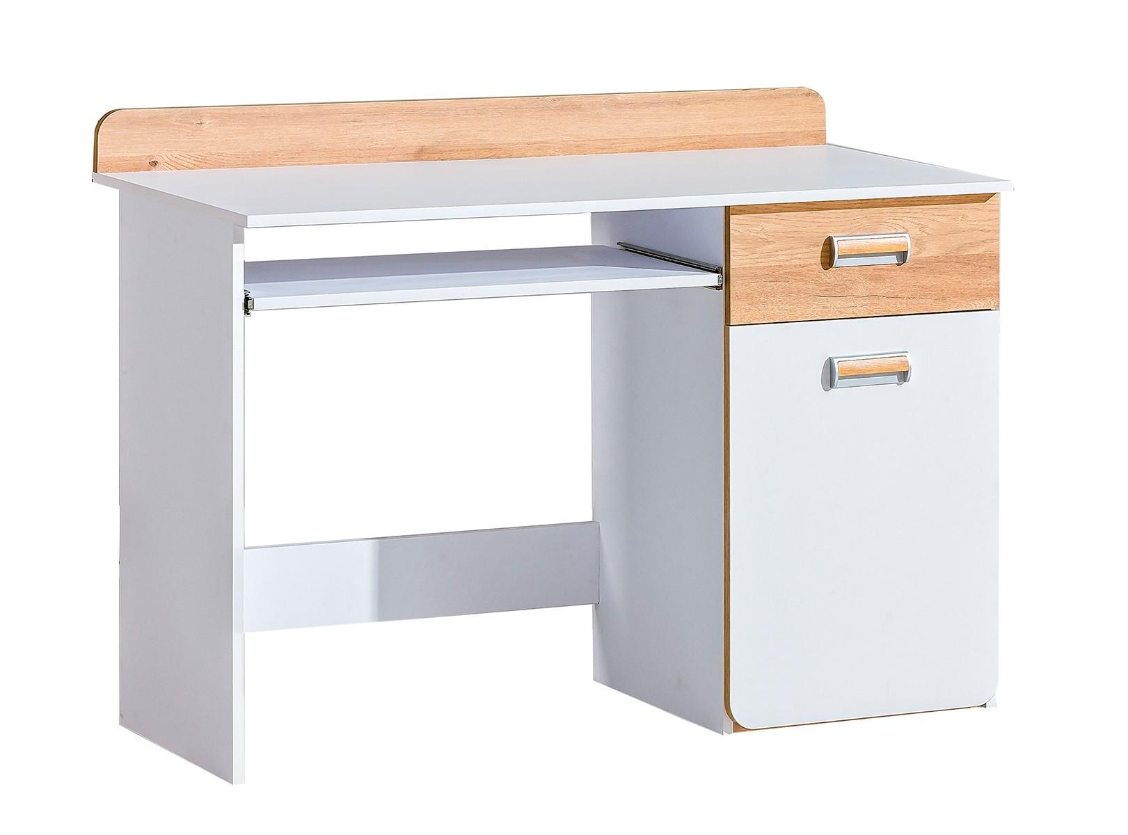 SCHREIBTISCH MANTI 120x55x87 cm Bürotisch Computertisch, Weiß - Weiß, Holzwerkstoff (55/120/87cm) - MASSENO