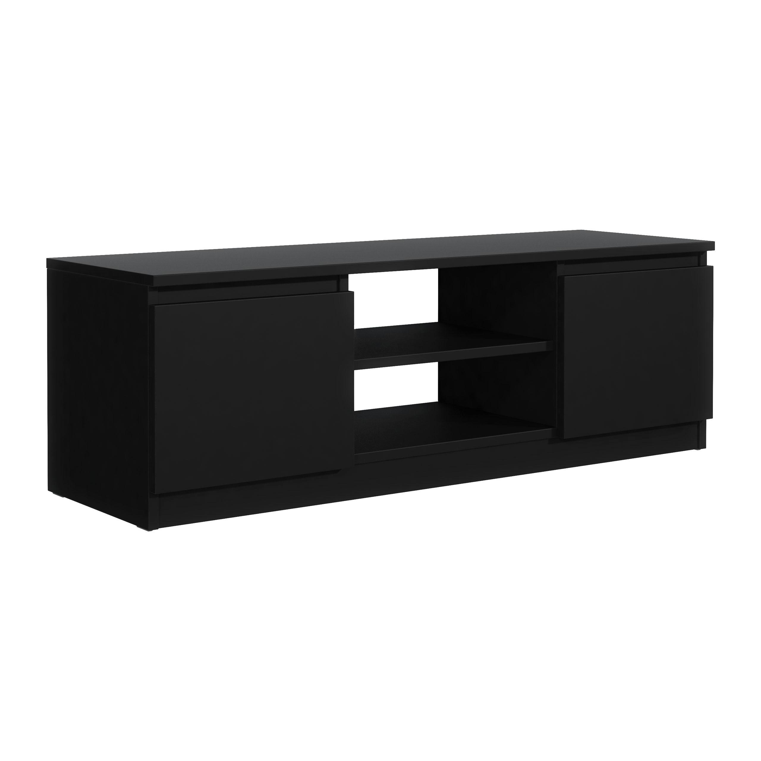 LOWBOARD NUDO 120/38,5/39 cm, Schwarz - Schwarz, Holzwerkstoff (120/38.5/39cm) - MASSENO