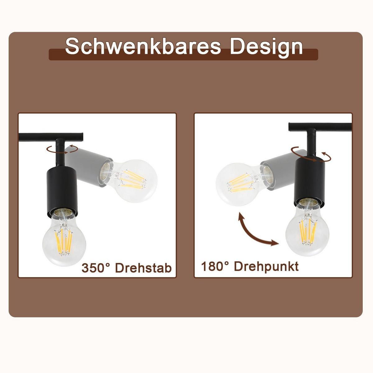 DECKENSTRAHLER Laser 3-flammig 52/9/16 cm - Schwarz, Metall (52/9/16cm) - Nettlife