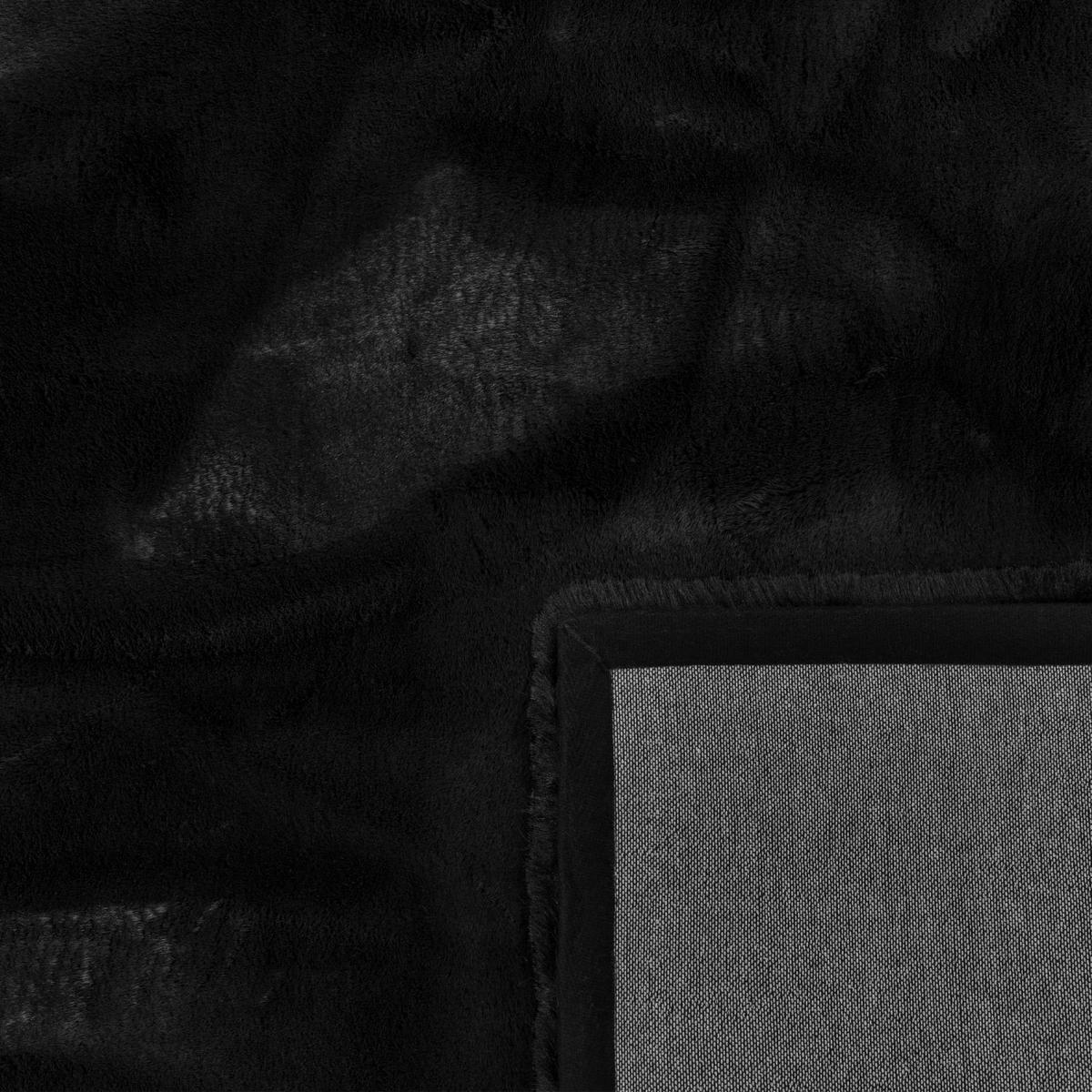 HOCHFLORTEPPICH, einfarbig, Florhöhe 35 mm, Schwarz, 80 x 150 cm - Schwarz, Textil (150/80cm) - KADIMA DESIGN