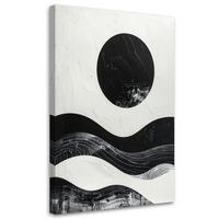 LEINWANDBILD Abstraktion 80x120cm - Schwarz, Textil (80/120cm) - Feeby