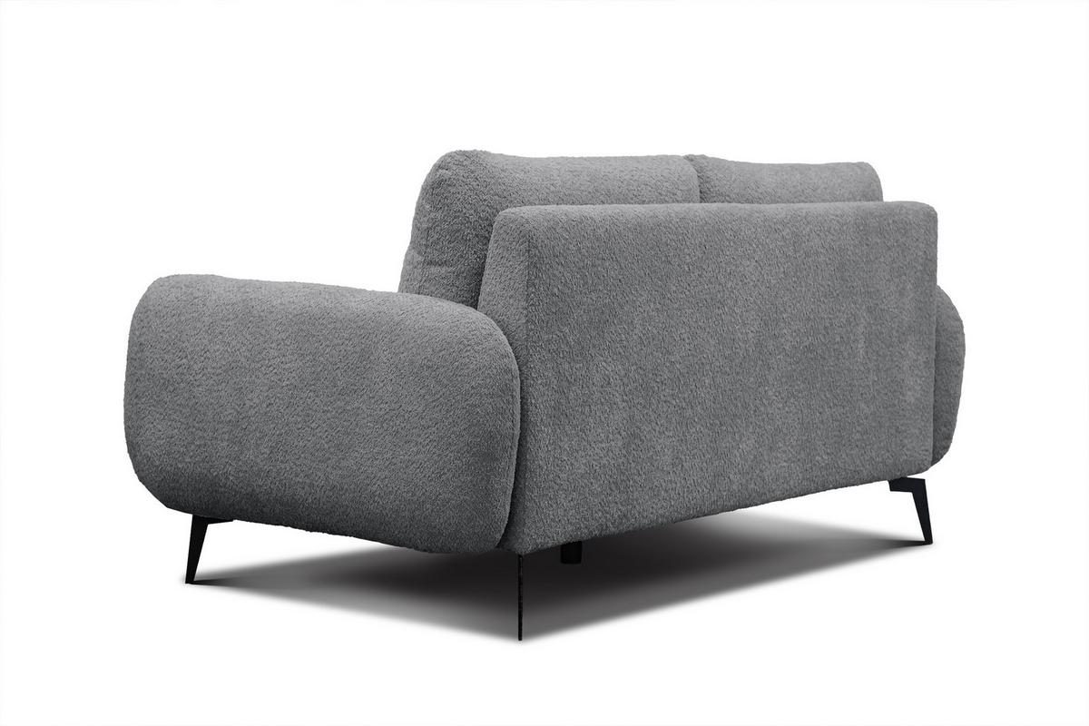 SOFA FEBE 2-Sitzer, dunkelgrau - Dunkelgrau/Schwarz, Holz/Textil (160/82/96cm) - Wozimo