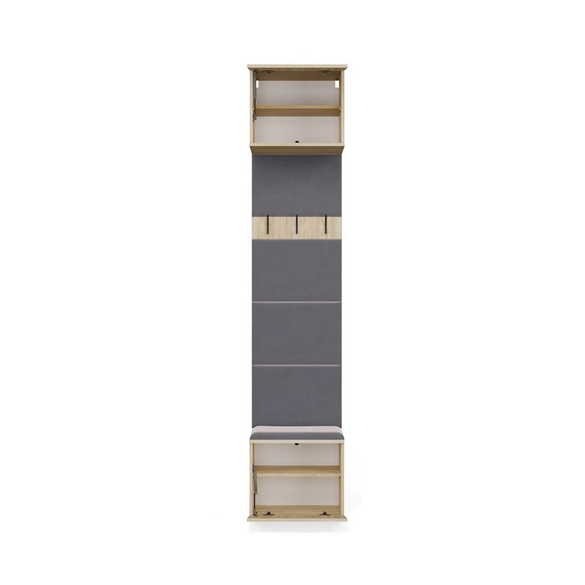 GARDEROBEN-SET Sonoma Eiche 50/238/35 - Grau/Sonoma Eiche, Holzwerkstoff (50/238/35cm) - RAUMHIRSCH FURNITURE