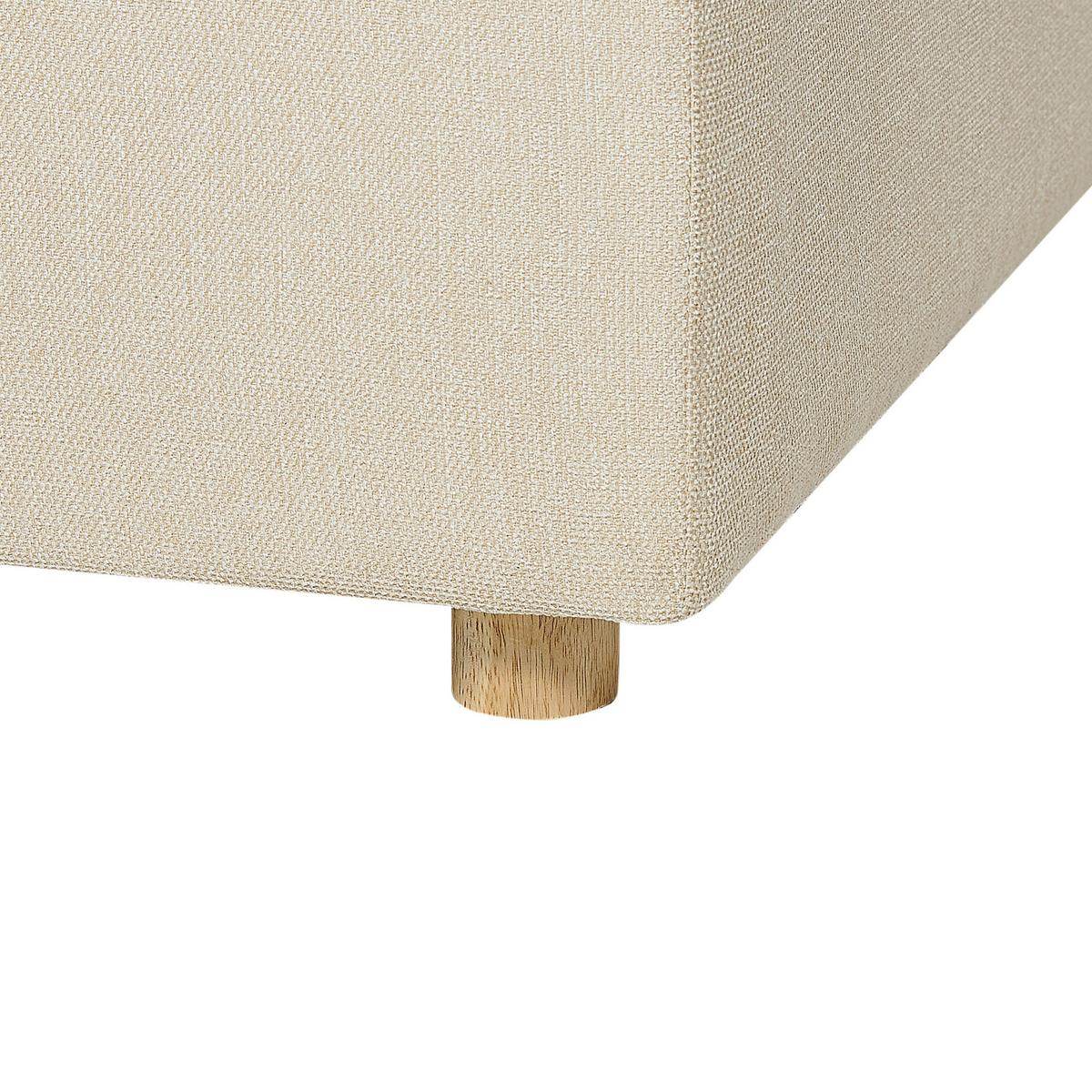 3-SITZER-SOFA sandbeige mit Kissen Lermon - Beige, Textil (260/59/100cm) - Beliani