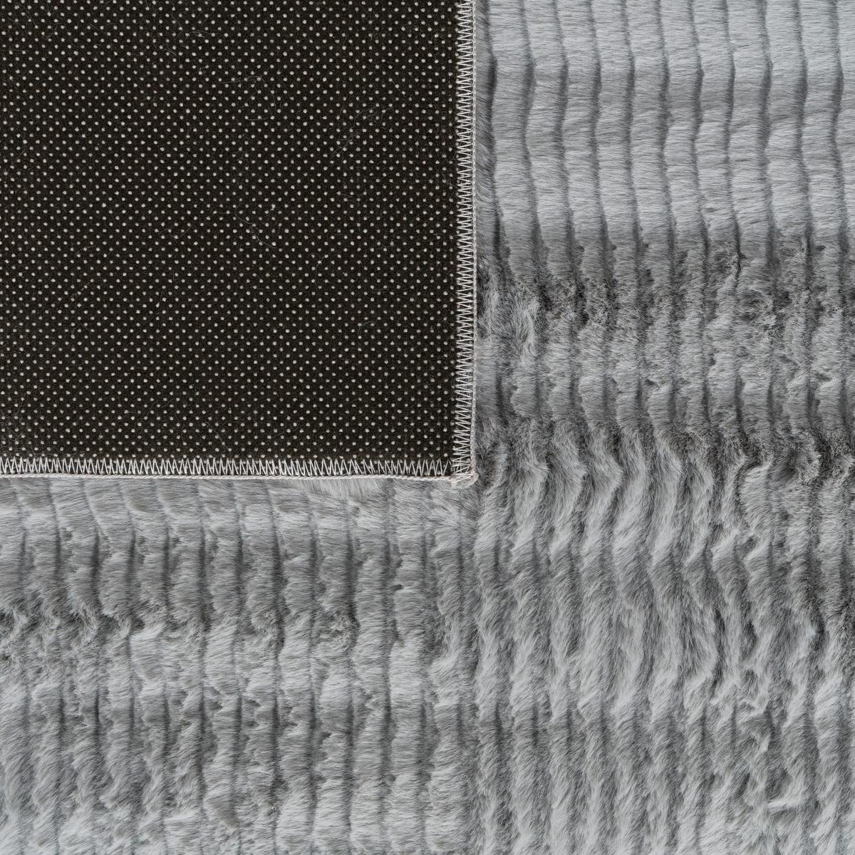 HOCHFLORTEPPICH Rauten Grau 60 x 100 cm - Grau, Kunststoff (60/100cm) - TT Home