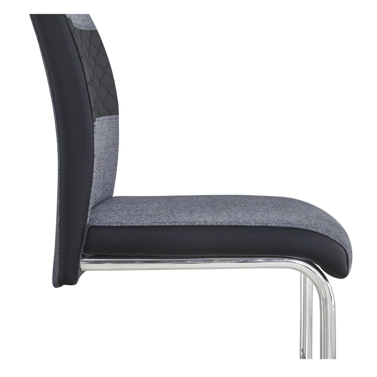 ESSZIMMERSTUHL ERZA 4er-Set dunkelgrau - Dunkelgrau, Textil (42/101/58cm) - CARO-Möbel