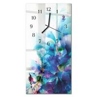 WANDUHR aus Glas 30x60 cm - Abstraktion - Blau, Glas (30/60/0.4cm) - TULUP