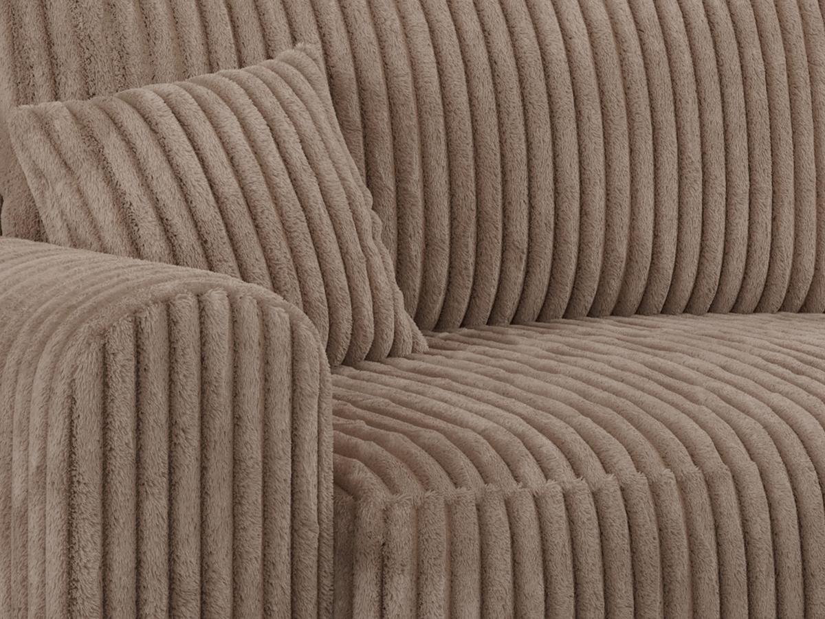ECKSOFA NELSON Braun Cord - Schwarz/Braun, Kunststoff/Textil (274/152cm) - MKS