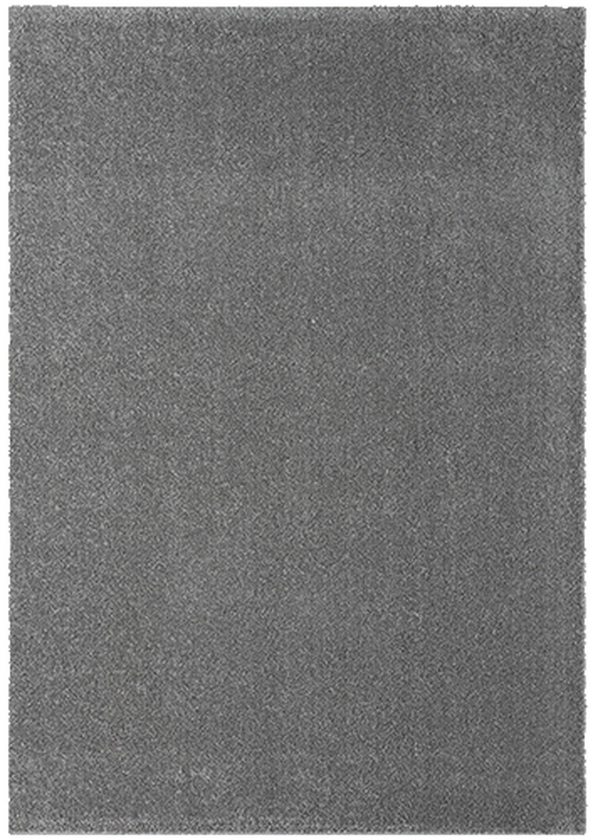 TEPPICH Hochflor ZINAL Uni Polyester Grau 200 x 290 cm - Grau, Textil (200/290cm) - KADIMA DESIGN