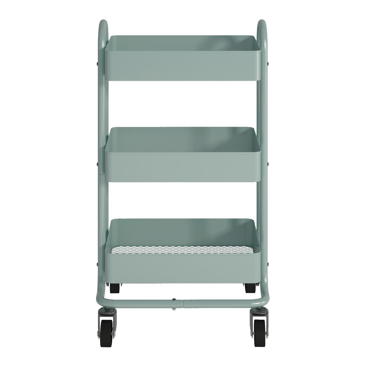 SERVIERWAGEN Pyhäntä - Mintgrün, Metall (46/78.5/35cm) - [en.casa]
