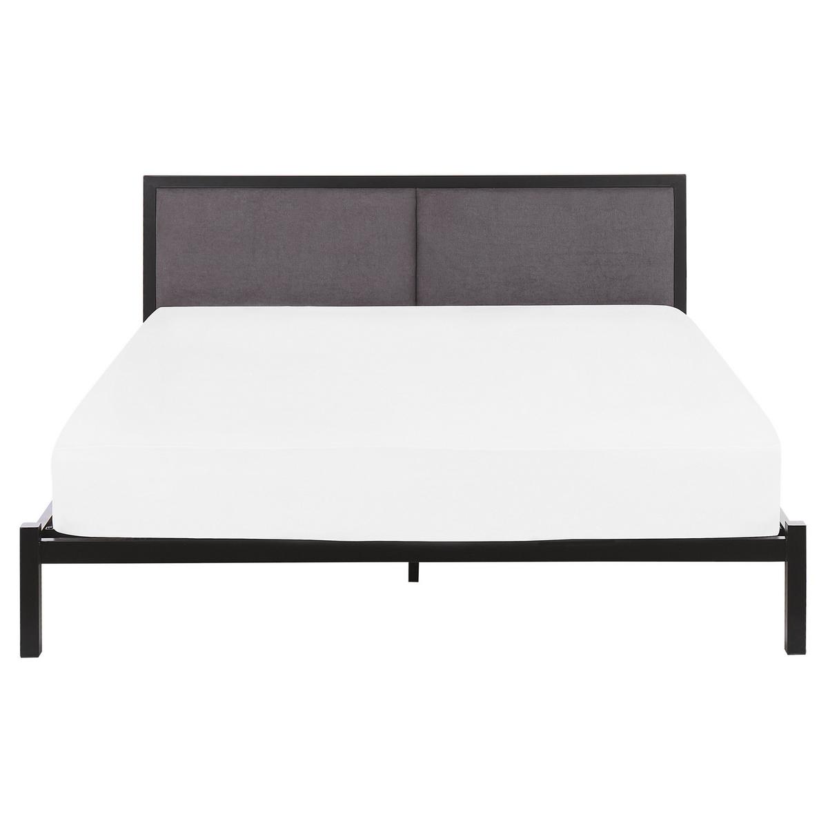 METALLBETT 160/200cm Schwarz Clamart - Schwarz, Textil/Metall (160/200cm) - Beliani