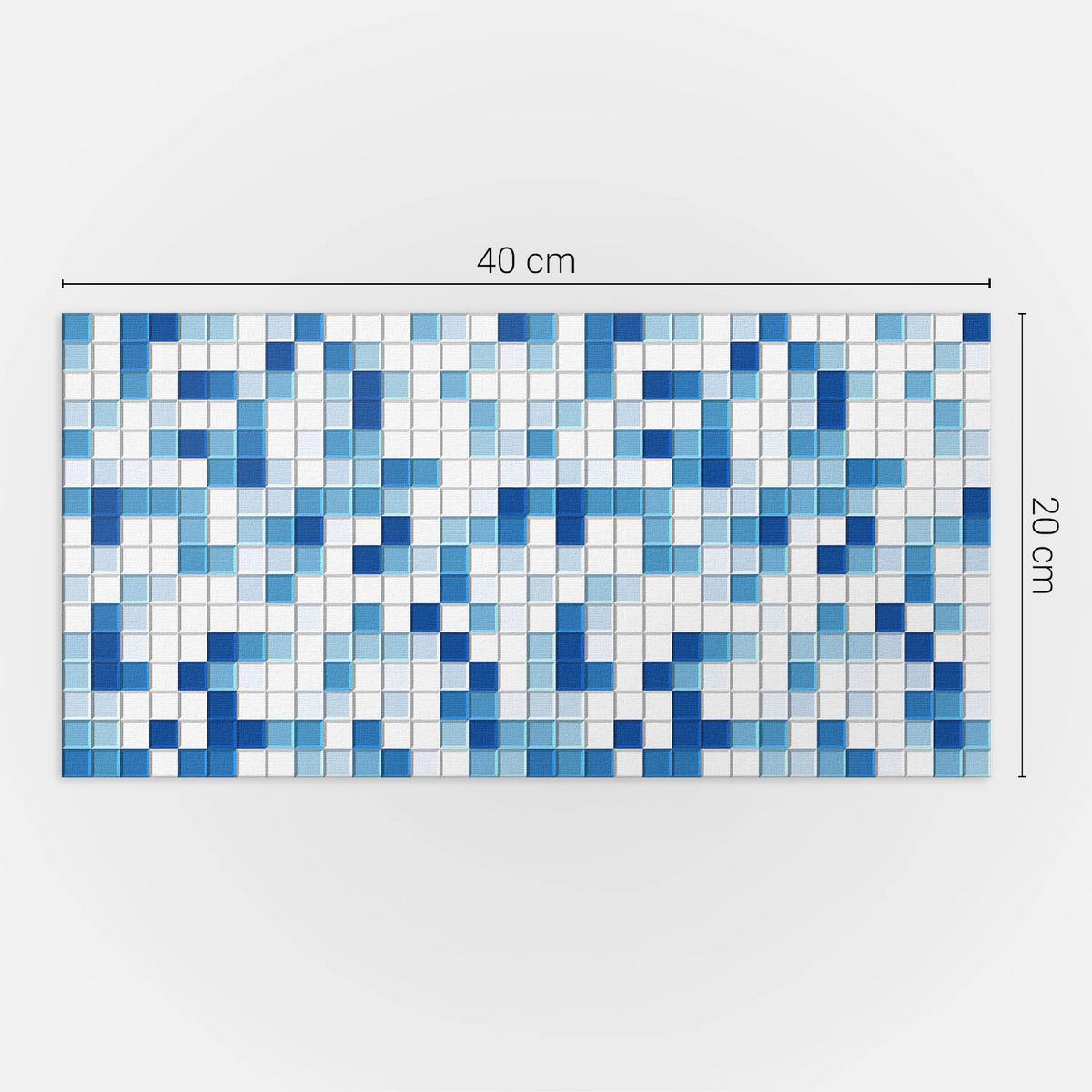 WANDPANEEL 10x 40x20 cm selbstklebend Dunevale - Pastellblau, Kunststoff (20/1.6/40cm) - Wallfluent