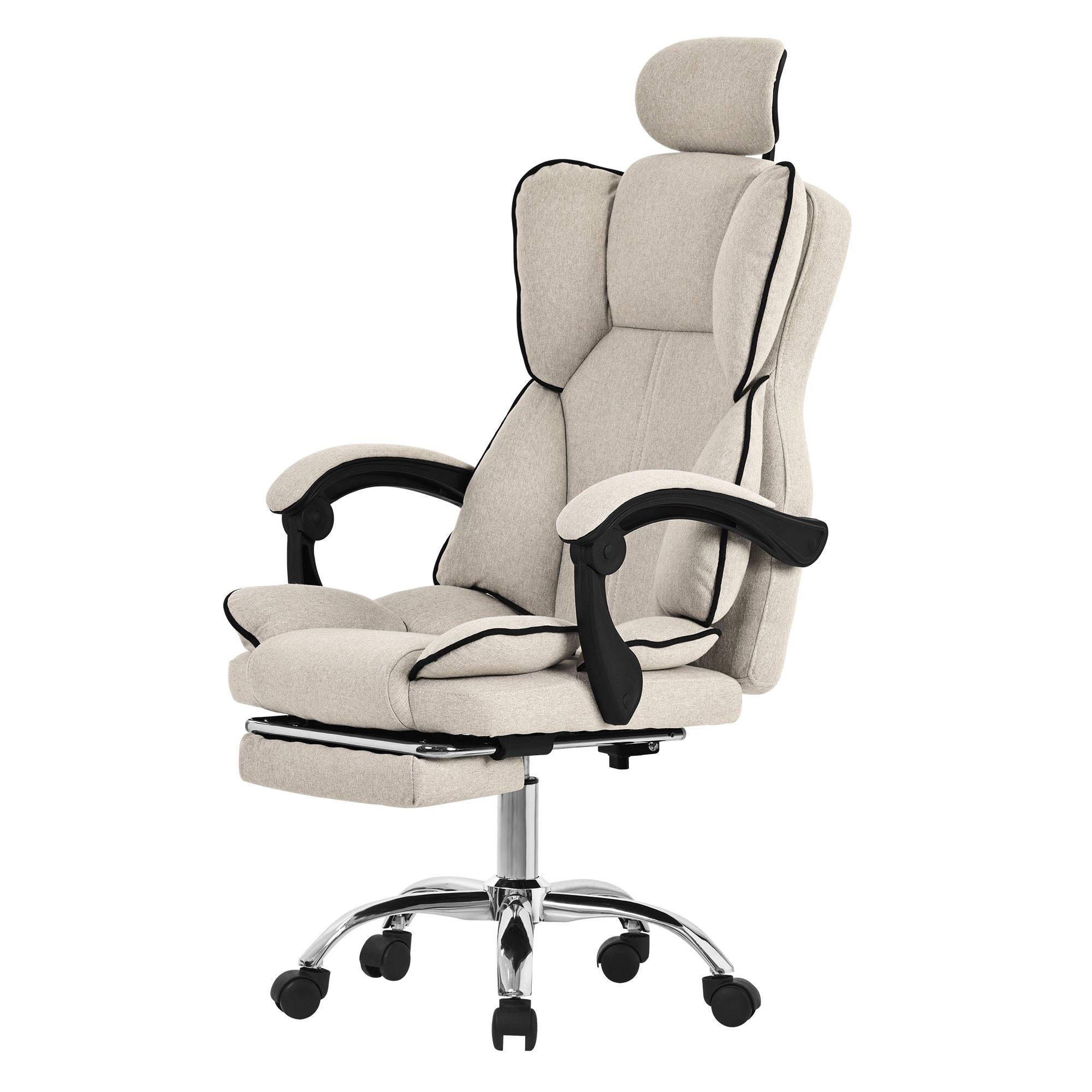 BÜROSTUHL Beige - Beige/Silberfarben, Kunststoff/Metall (66/130.5/59cm) - ML-DESIGN