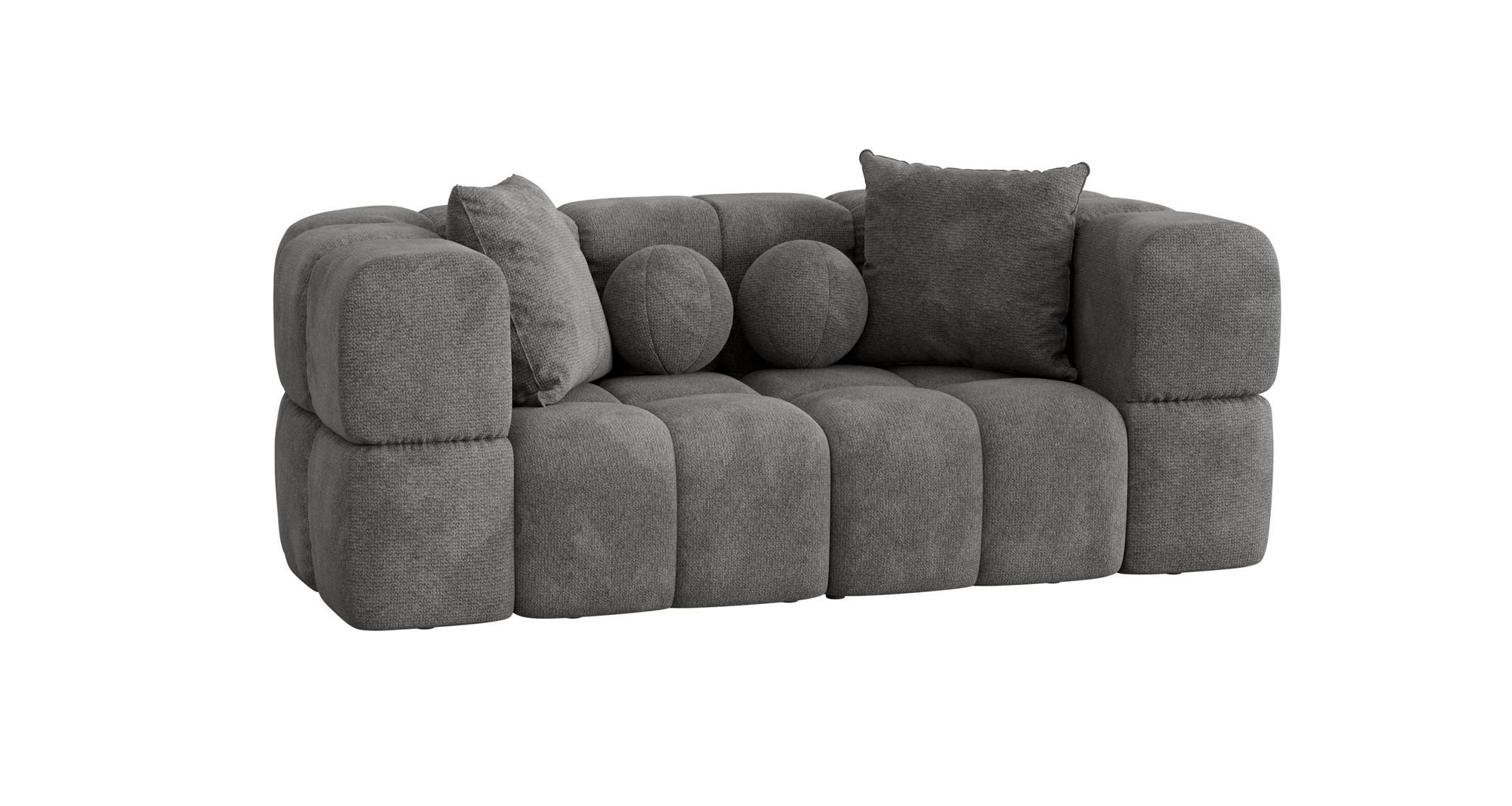 SOFA 2-sitzer Vega - Grau, Holzwerkstoff/Textil (200/77/103cm) - Fun Möbel