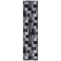 VELOURS LÄUFER TEPPICH MYSTIC KARO - Blau, Textil (80/240cm) - Snapstyle