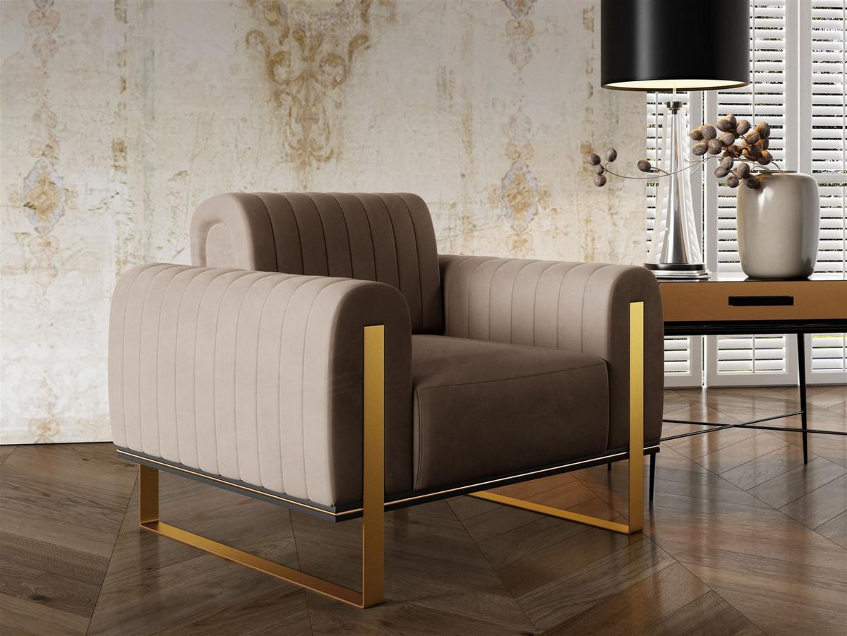 SESSEL Valerie - Braun, Holzwerkstoff/Textil (106/79/90cm) - Fun Möbel