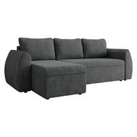 ECKSCHLAFSOFA Darlan - Graphitfarben/Schwarz, Holz/Kunststoff (245/143cm) - MIRJAN24