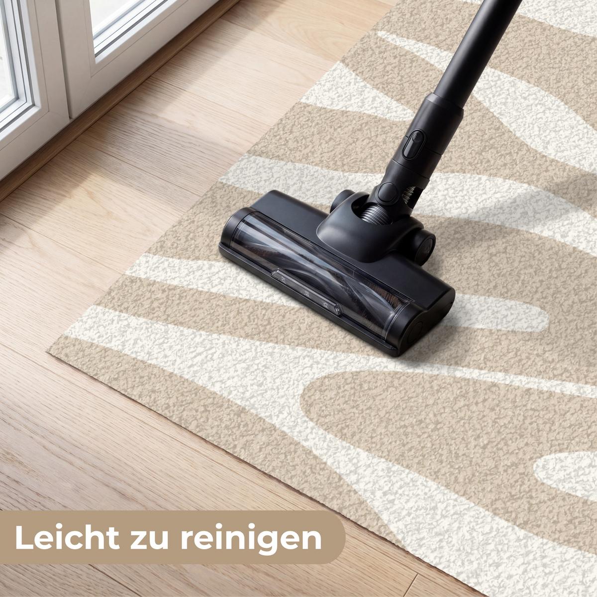 FUSSMATTE Zebramuster - Beige - Weiß - Tiermuster Schmutzfänger 150x90 cm - Beige, Kunststoff (150/0.4cm) - MuchoWow