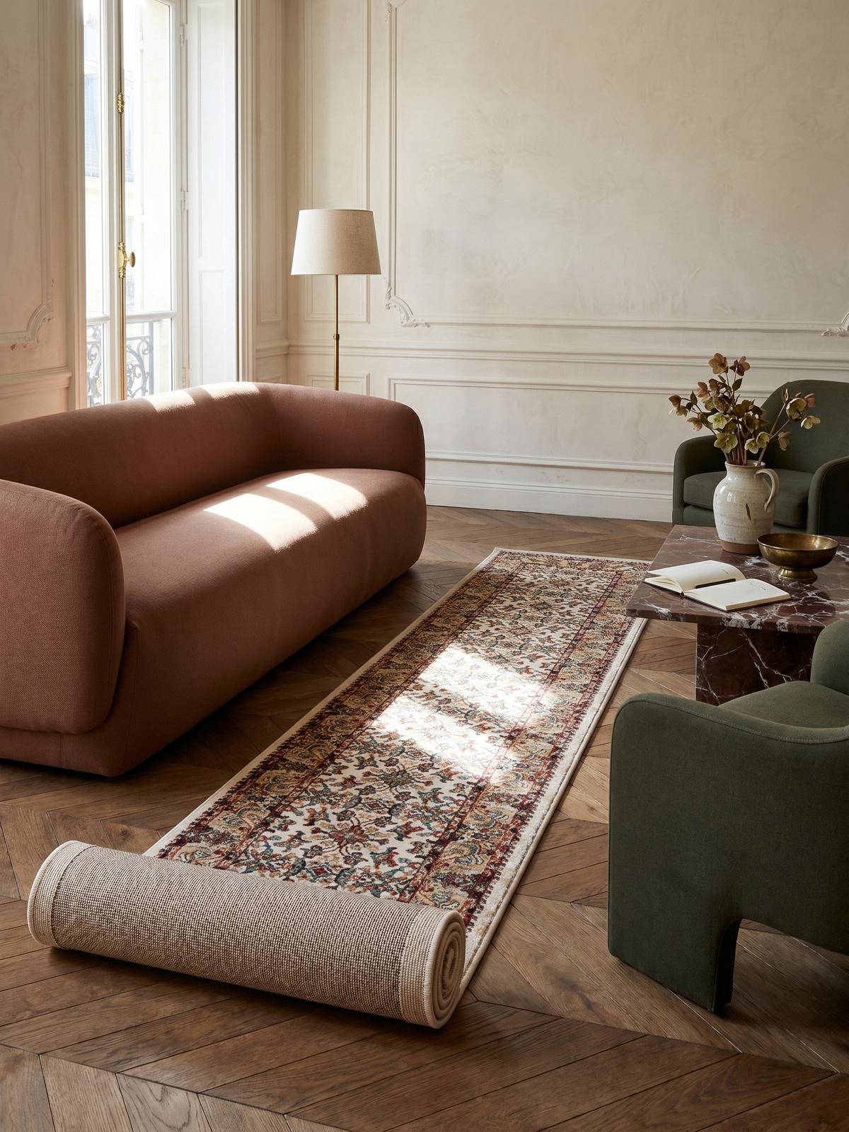 TEPPICH Hochflor GLAZERT in Natur, im Berber-Stil, aus Polypropylen, 60 x 230 cm - Multicolor, Textil (230/60cm) - KADIMA DESIGN