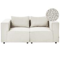 MODULSOFA 2-Sitzer Cremeweiß Bouclé Axebo - Creme/Weiß, Textil (188/93/94cm) - Beliani